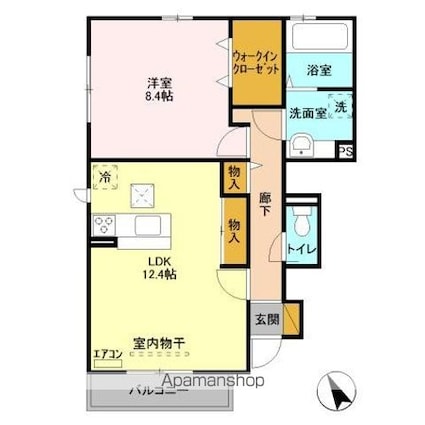 コスモ２２[1LDK/54.08m2]の間取図