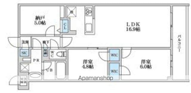 SーRESIDENCE富士見ヶ丘AFFORDの間取り写真