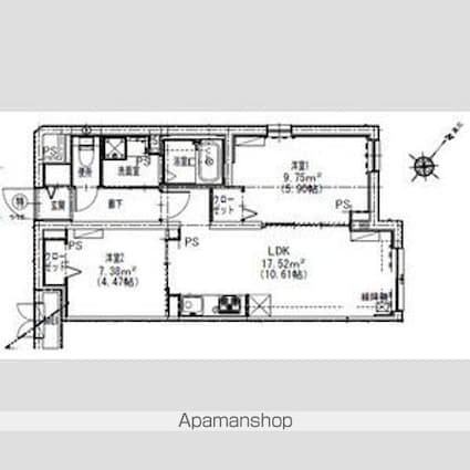エルファーロ駒沢公園Ⅰ[2LDK/49.01m2]の間取図
