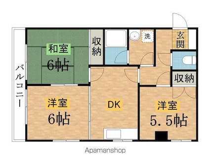 サンライズＫＢ[3DK/52.64m2]の間取図