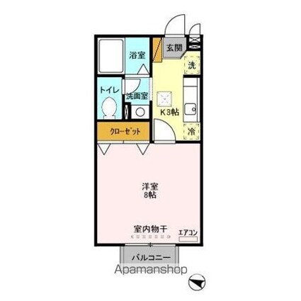 ＡＴＨＥＮＡ（アスィーナ）[1K/26.71m2]の間取図