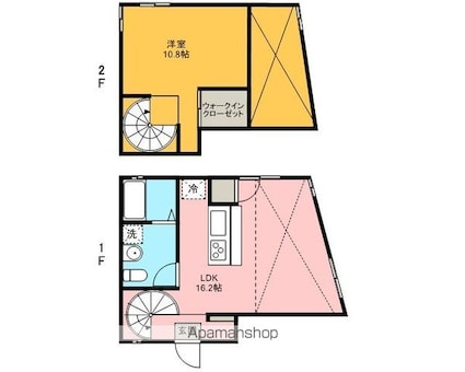 東京都中野区沼袋２丁目[1LDK/53.86m2]の間取図