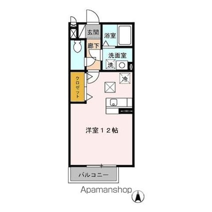 セジュールモナリエ笙[1R/30.27m2]の間取図