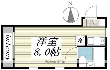 東京都武蔵野市中町３丁目[1R/17.34m2]の間取図