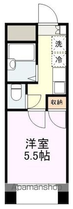 宮城県仙台市青葉区宮町４丁目[1K/20.92m2]の間取図