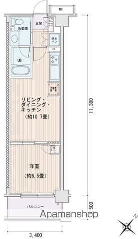 エスティメゾン豊洲レジデンスEの間取り写真