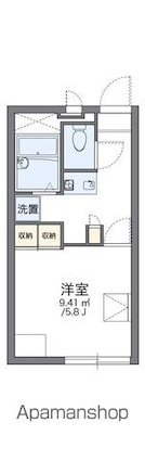 レオパレスクレスト笹塚[1K/20.28m2]の間取図