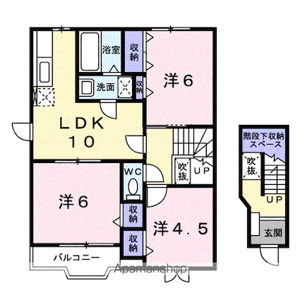グラン・フォーリストＡ[3LDK/65.57m2]の間取図