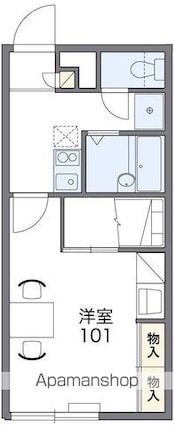 レオパレスフラクタル　ジーク[1K/23.18m2]の間取図