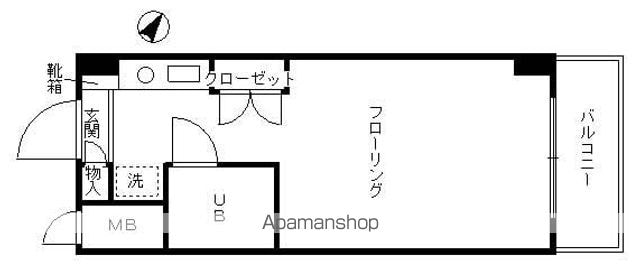 フェニックス国分寺[1R/18.6m2]の間取図