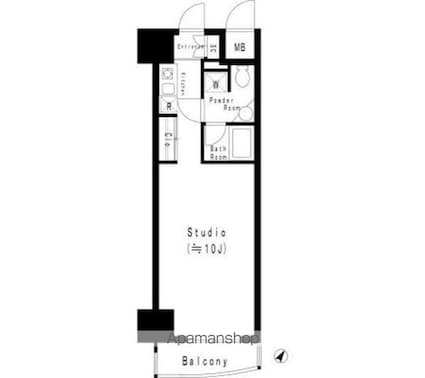 ＭＦＰＲ代々木タワー[1K/27.57m2]の間取図