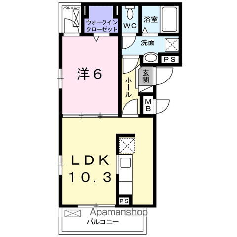 【和歌山市松江北のアパートの間取り】