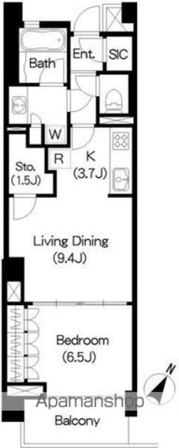Ｂｒｉｌｌｉａ　ｉｓｔ　三軒茶屋　ブラッサムテラス[1LDK/53.57m2]の間取図