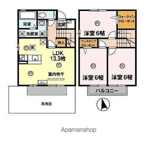 和歌山市紀三井寺のアパートの間取り