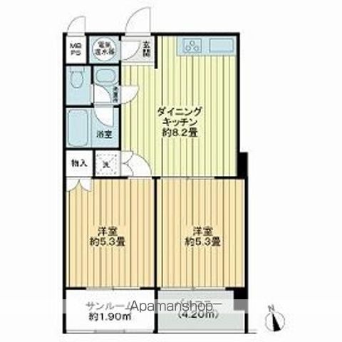 【サカエ新宿余丁町マンションの間取り】