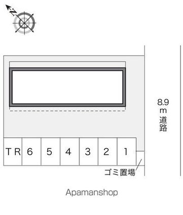 レオパレスプリムローズ[1K/24.84m2]の配置図