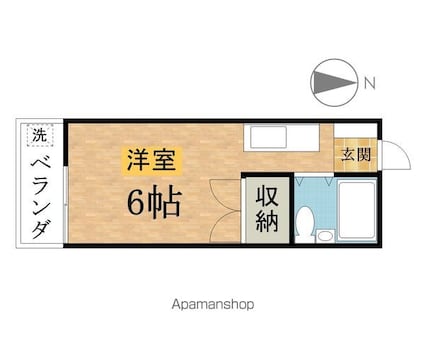 メゾンクレール[1R/18m2]の間取図