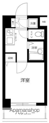ステージファースト小石川[1K/19.8m2]の間取図