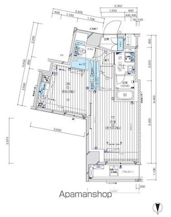 メインステージ八広[1DK/40.57m2]の間取図