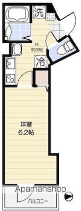 アンバー新小岩[1K/20.01m2]の間取図