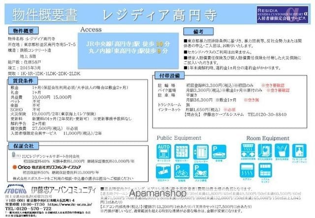 東京都杉並区高円寺南５丁目[1DK/33.93m2]のセキュリティ