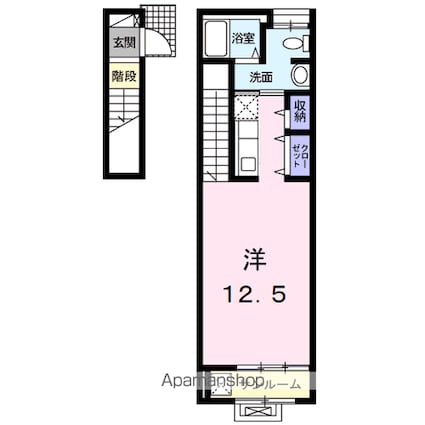コリーヌ　Ｃ[1K/35.62m2]の間取図