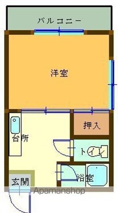 兼久マンション[1K/19.87m2]の間取図