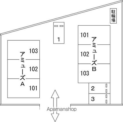 アミューズＡ[2LDK/56.73m2]の外観2