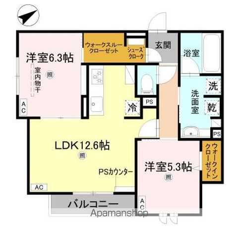 クラシスト勝山北の間取り写真
