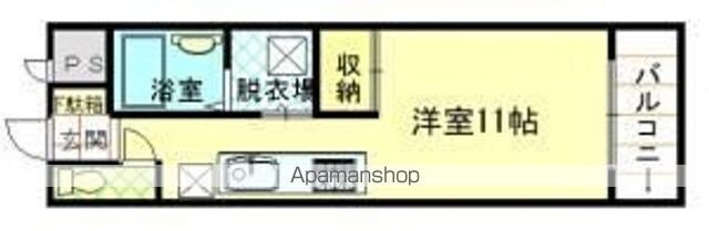 パークハイツ東雲[1R/24m2]の間取図