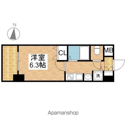 プレサンス泉セントマーク[1K/20.72m2]の間取図