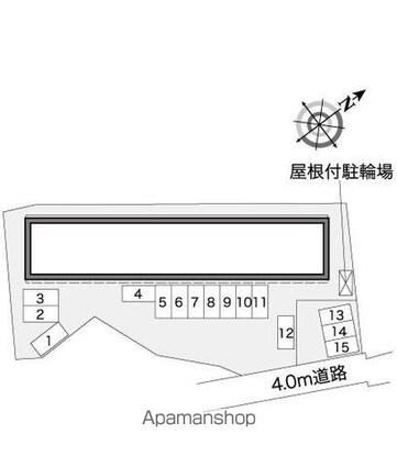 レオパレス三宅[1K/28.02m2]の配置図