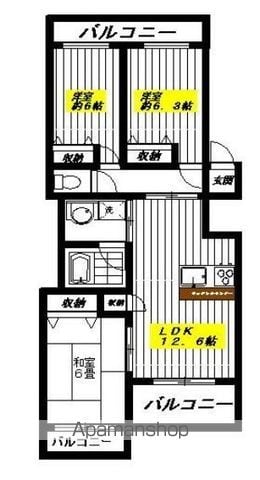 ヴィラージュ高松IIの間取り写真