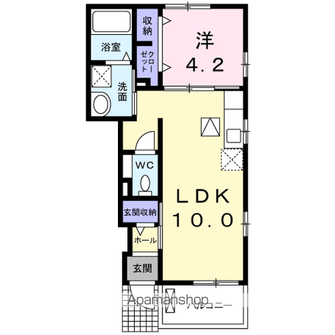 サニーリバーＡ 104 ｜ 千葉県流山市大字東深井719-2（賃貸アパート1LDK・1階・37.76㎡） その2