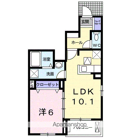 【和歌山市松江東のアパートの間取り】