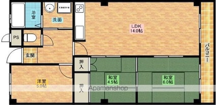 大阪府泉北郡忠岡町忠岡東１丁目[3LDK/64m2]の間取図
