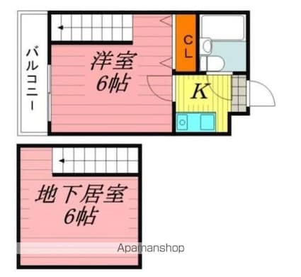 ジュネパレス新松戸第１３[2K/17.06m2]の間取図