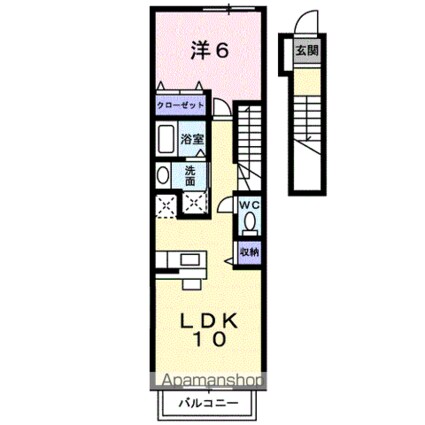 グレンツェント[1LDK/44.9m2]の間取図