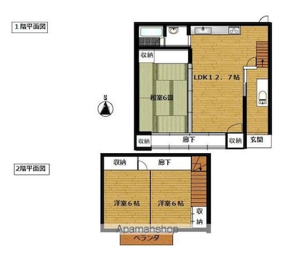 甲府市里吉貸家[3LDK/81.15m2]の間取図