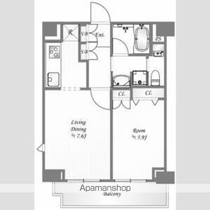 ブライズ戸越公園[1LDK/40.68m2]の間取図