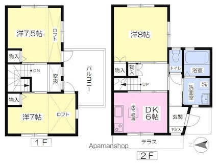 ＫＴコーポ[3DK/72.55m2]の間取図