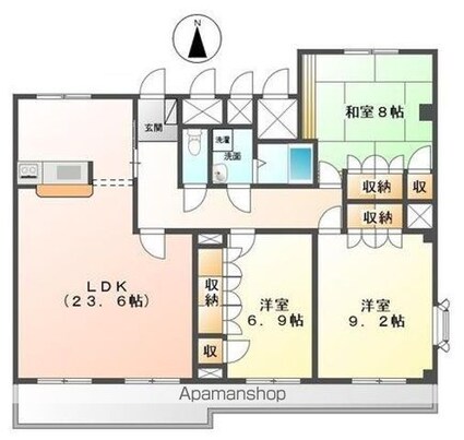 エル２２　[3LDK/106.5m2]の間取図
