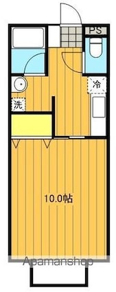 レインボーハイツ[1DK/31m2]の間取図