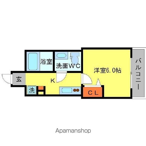 大阪市中央区東高麗橋のマンションの間取り