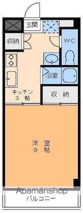 エンブレム山越[1K/26m2]の間取図