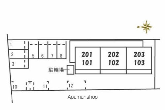 フレグランスいずみ南[2K/42.42m2]の配置図