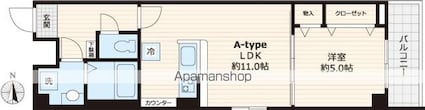 サンライズコア[1LDK/40.02m2]の間取図