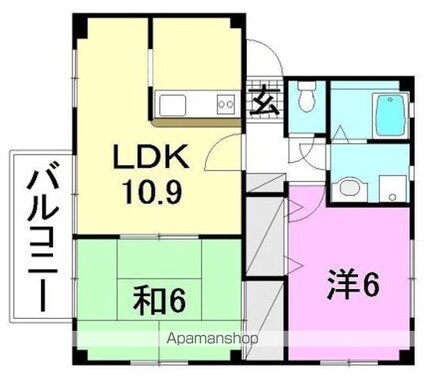 フォブール西長戸[2LDK/51.34m2]の間取図