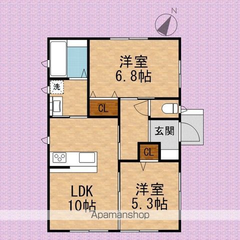 中川貸家1号棟の間取り写真