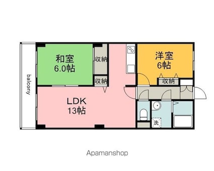 自然館[2LDK/55.62m2]の間取図